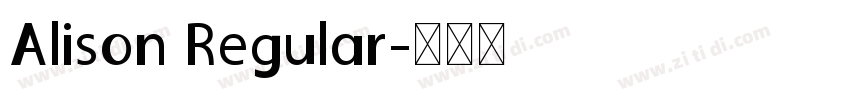 Alison Regular字体转换